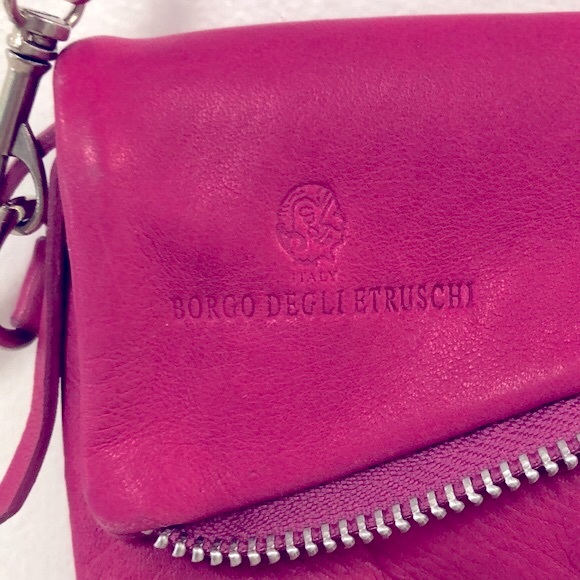 Borgo Degli Etruschi Leather Crossbody Wristlet - Picture 2 of 10